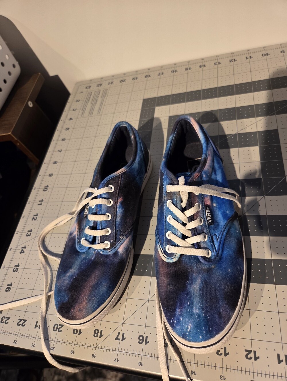 Vans Galaxy Print Canvas Sneakers in Blue and Black